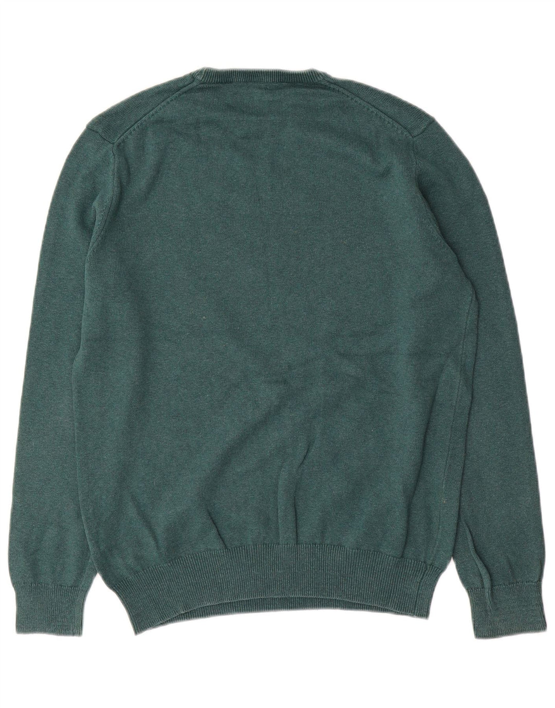 Crew Clothing Мужской джемпер с воротником из хлопка среднего зеленого цвета
