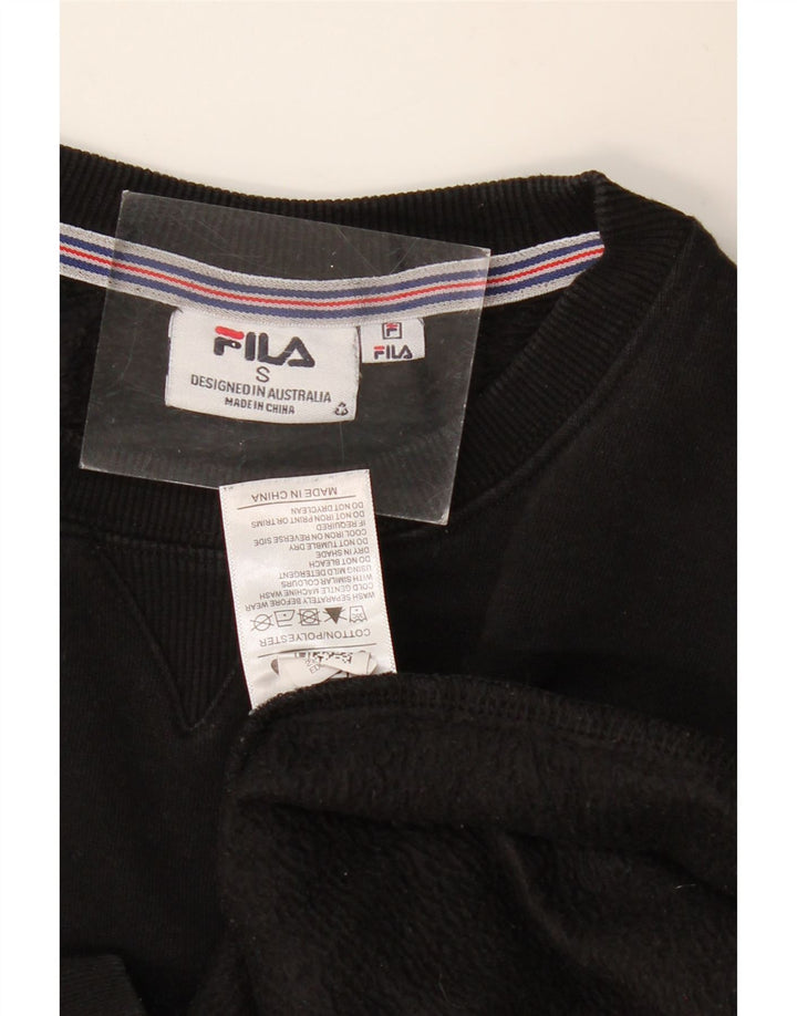 Женский свитер оверсайз FILA, размер UK 10, маленький, черный, хлопок
