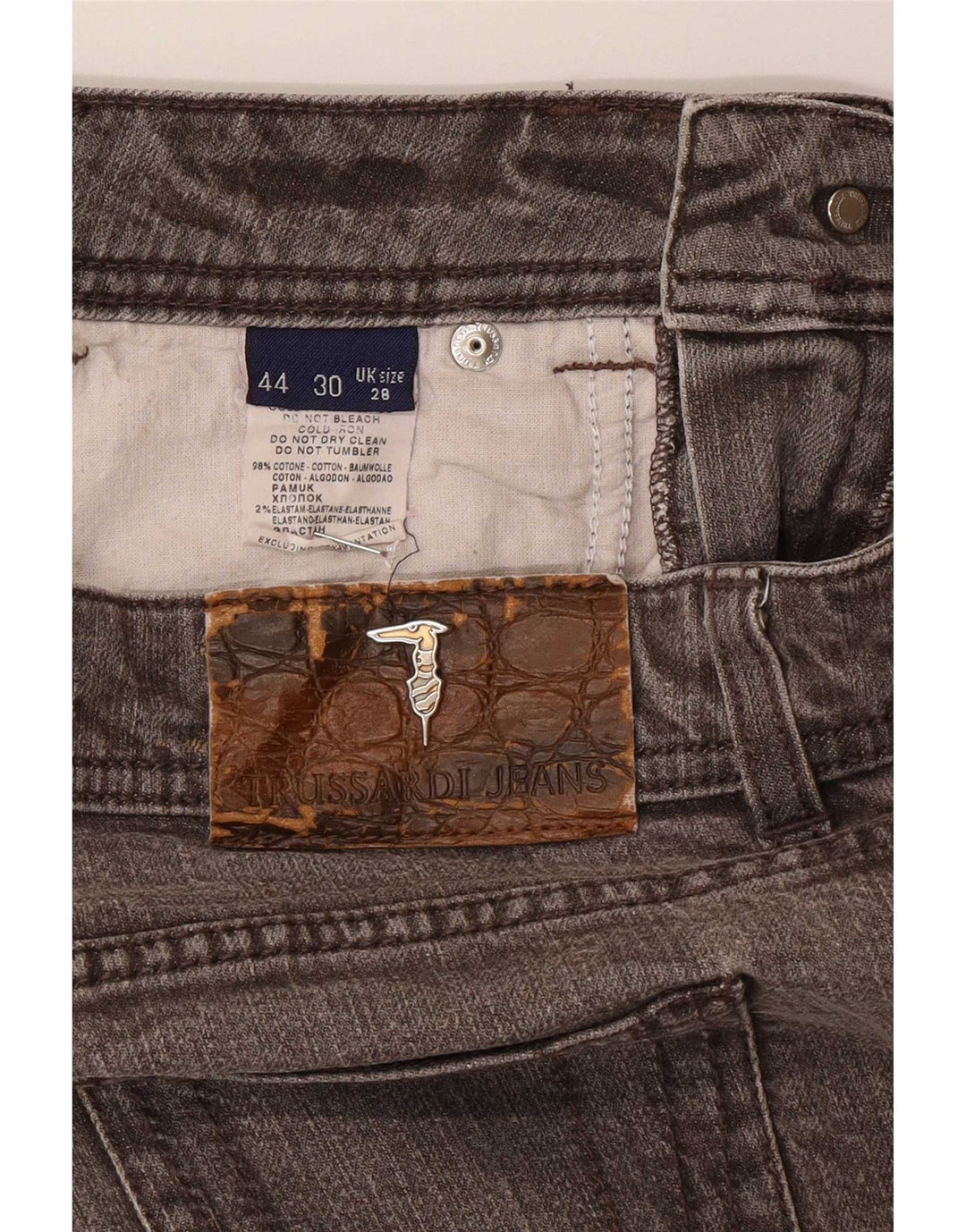 Женские прямые джинсы Trussardi W28 L30 коричневые, хлопок