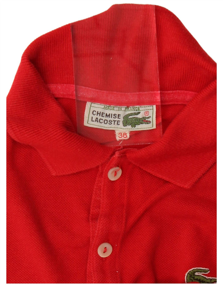 LACOSTE Женская рубашка-поло, размер 38, средний красный, хлопок