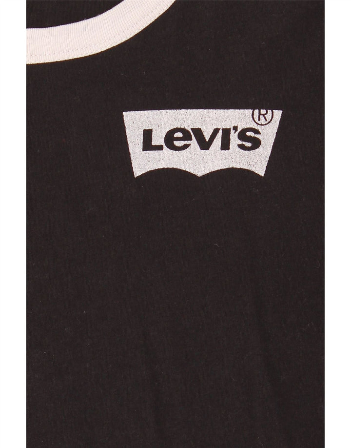 Женская футболка Levi's Top UK 14, средний черный, цветной блок