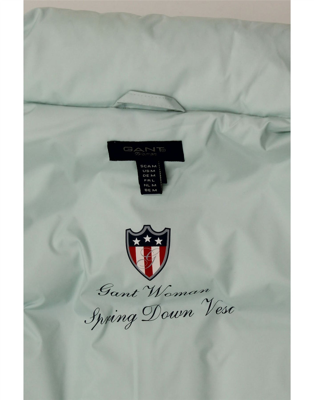 Женский утепленный жилет GANT UK 14, средний бирюзовый полиэстер