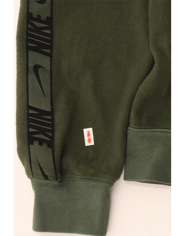 Мужской флисовый джемпер с капюшоном NIKE Therma-Fit XS, зеленый полиэстер