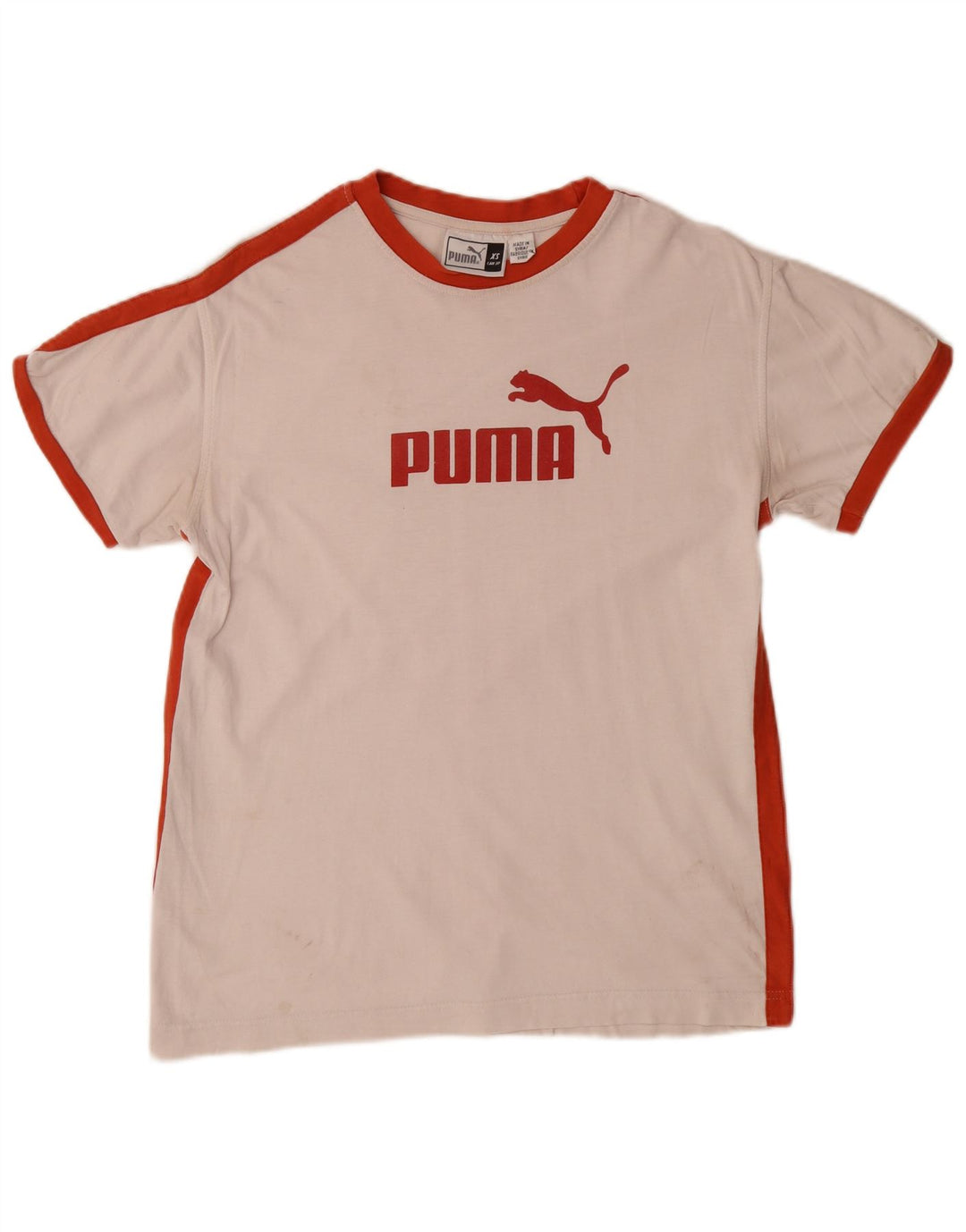 Мужская футболка с рисунком PUMA Top XS, белая с цветными блоками
