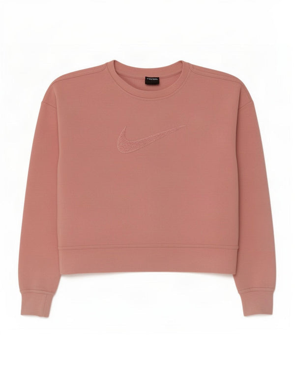 Женский укороченный свитшот оверсайз Nike Dri Fit UK 6 XS, розовый хлопок