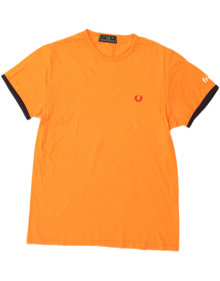 Мужская футболка Fred Perry из хлопка среднего оранжевого цвета
