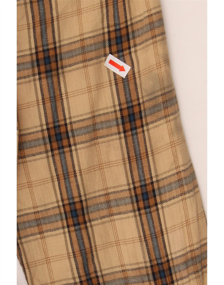 Мужская фланелевая рубашка Guess, маленькая бежевая клетка, хлопок