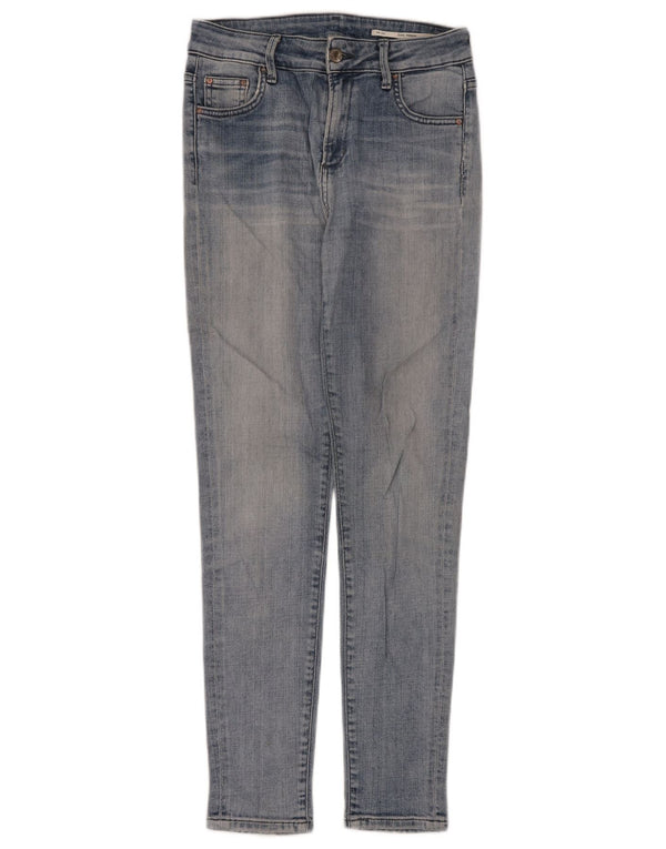Женские укороченные джинсы Zara с высокой посадкой EU 38 XS W26 L28 Синие