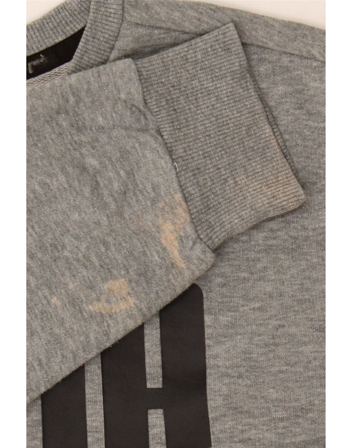 PUMA Mens Graphic Sweatshirt Jumper Medium Grey Vintage Puma and Second-Hand Puma from Messina Hembry 