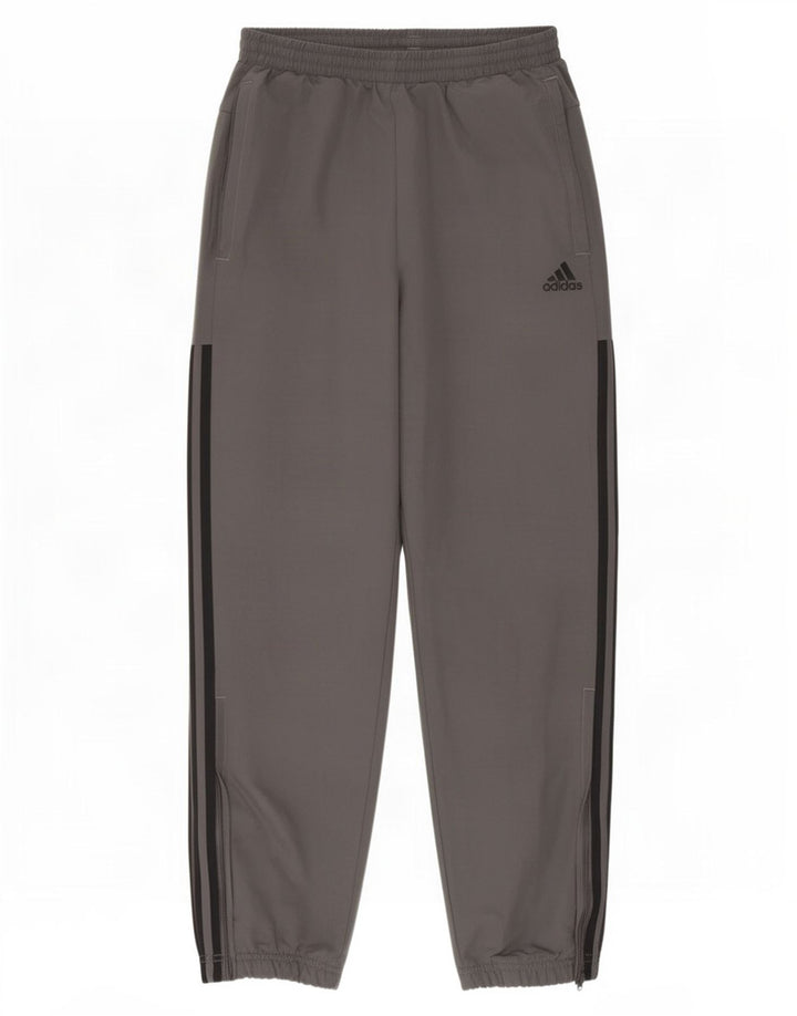 Мужские спортивные брюки Adidas для бега, средний серый полиэстер