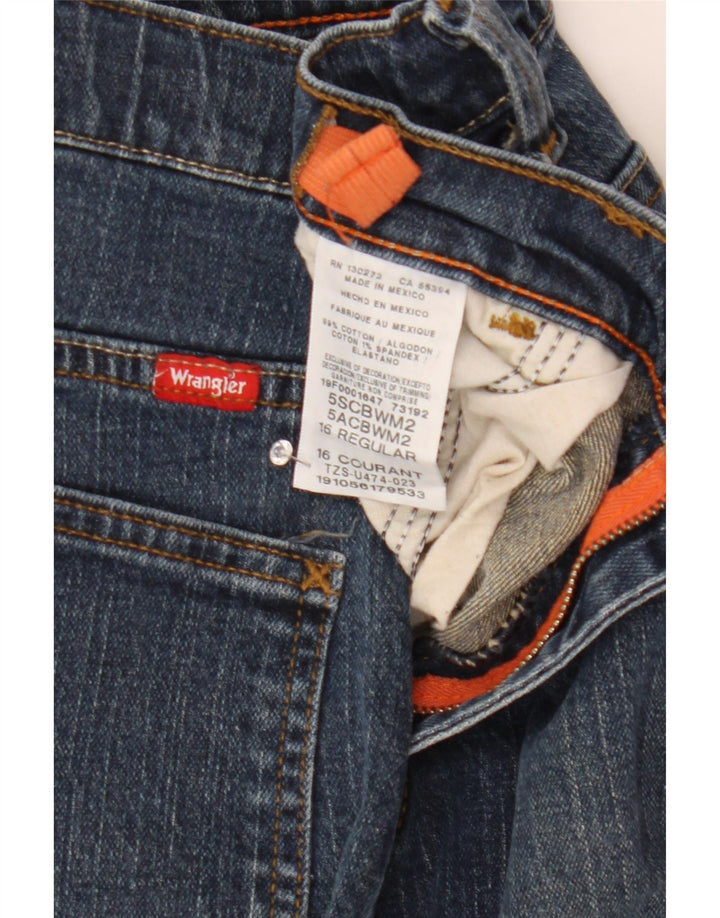 Прямые джинсы Wrangler для мальчиков 15–16 лет W28 L28, синий хлопок