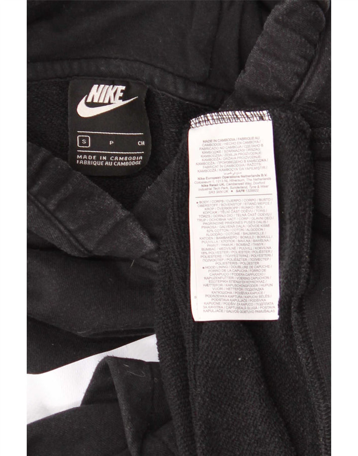 Мужской джемпер с капюшоном Nike, маленький черный, хлопковый