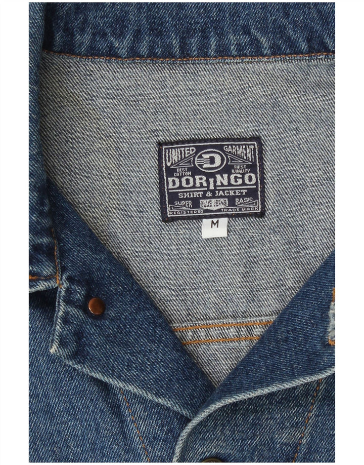 Мужская джинсовая куртка Doringo UK 38, средний синий хлопок