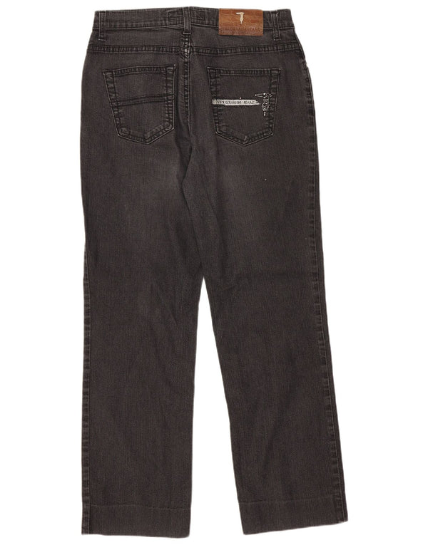 Trussardi Женские прямые джинсы UK 10, маленькие W27 L27, серый хлопок