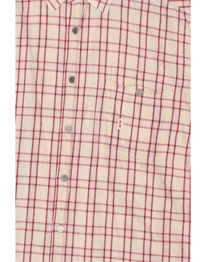 FILA Mens Shirt Medium Red Check Cotton Vintage Fila and Second-Hand Fila from Messina Hembry 