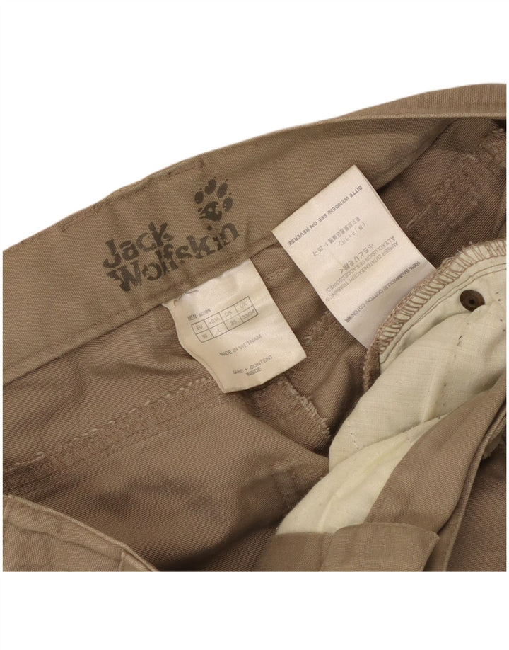 Мужские шорты-бермуды Jack Wolfskin W33, большие, бежевые, хлопковые