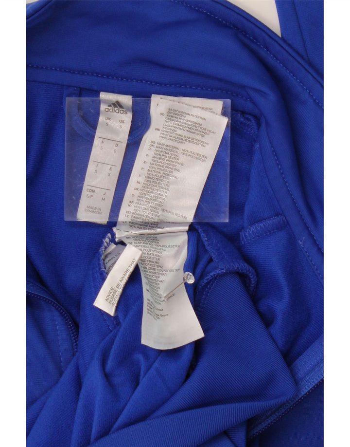 ADIDAS Mens Tracksuit Top Jacket Small Blue Polyester Vintage Adidas and Second-Hand Adidas from Messina Hembry 