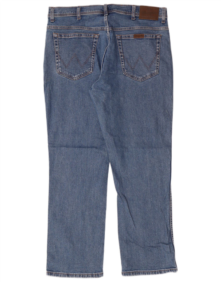 Джинсы мужские прямые WRANGLER W36 L30 синие, хлопок