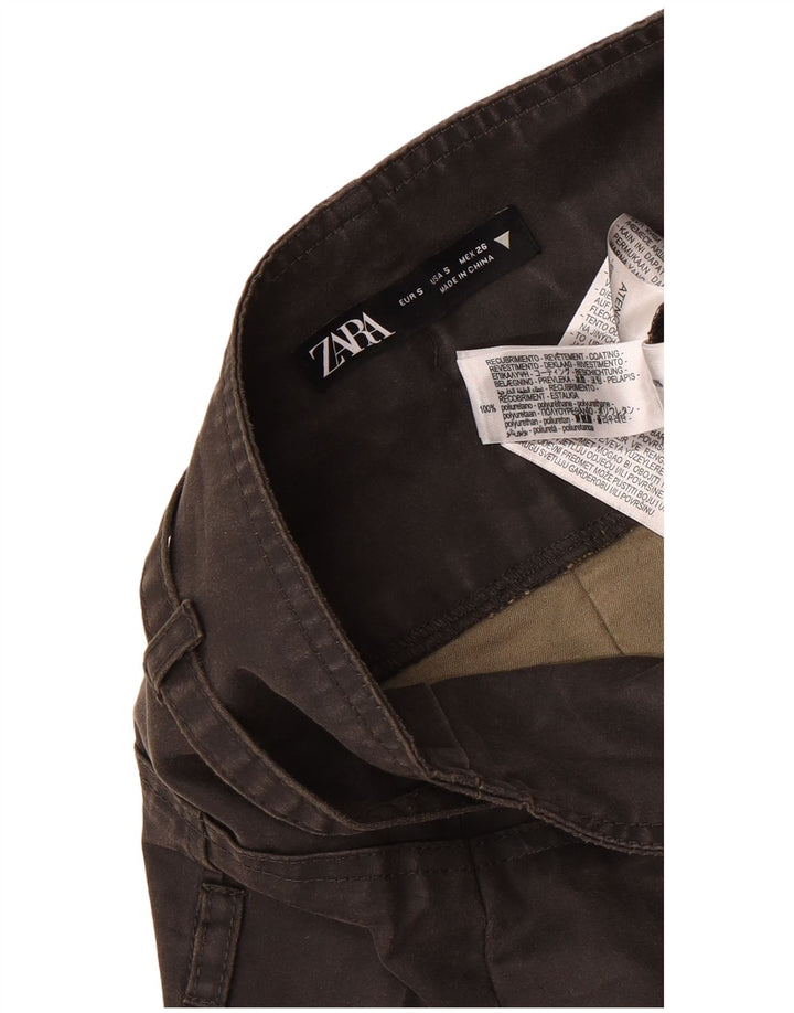 Женская мини-юбка Zara Small W26, черная из полиуретана