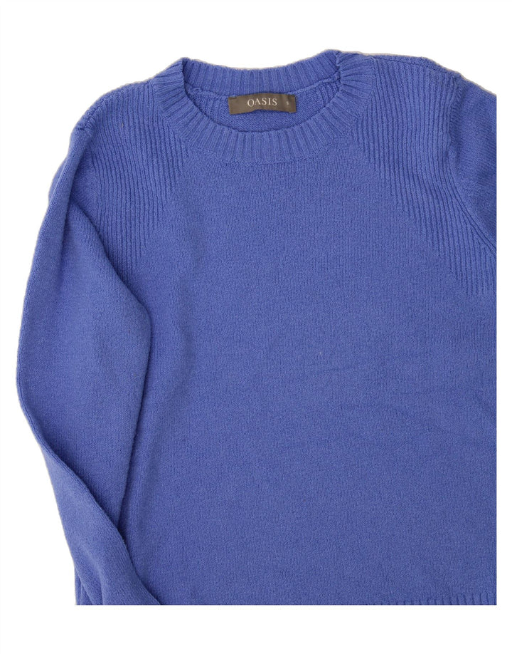 OASIS Womens Crew Neck Jumper Sweater UK 10 Small Blue Polyester Vintage Oasis and Second-Hand Oasis from Messina Hembry 