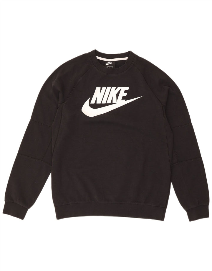 Мужской свитшот с графикой Nike, средний черный хлопковый джемпер