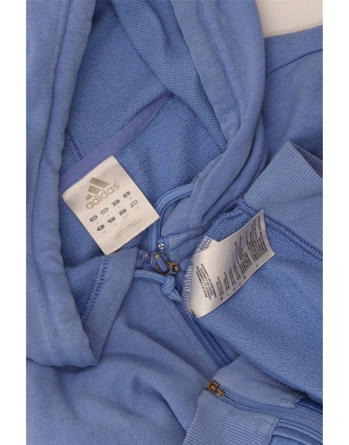 Женский джемпер с капюшоном ADIDAS UK 18 XL, синий хлопок