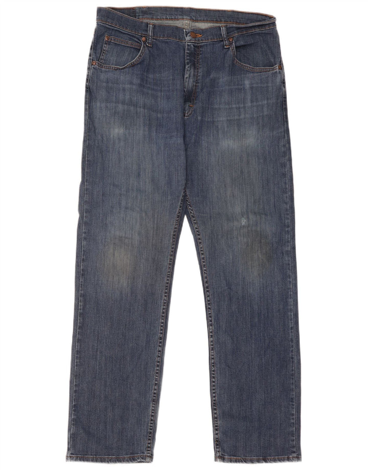 Мужские прямые джинсы Wrangler W36 L32, синий хлопок