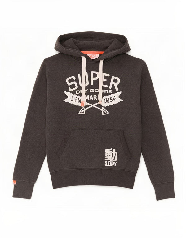 Мужской джемпер с капюшоном Superdry, большой серый, хлопковый