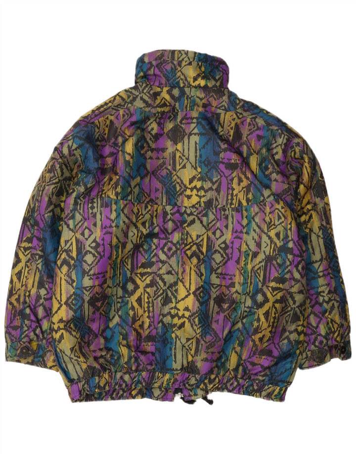 Винтажная женская ветровка EU 40, средний разноцветный геометрический узор