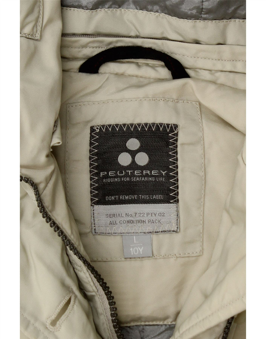 PEUTEREY Универсальная куртка с капюшоном для девочек 9-10 лет, большой размер, белый полиамид