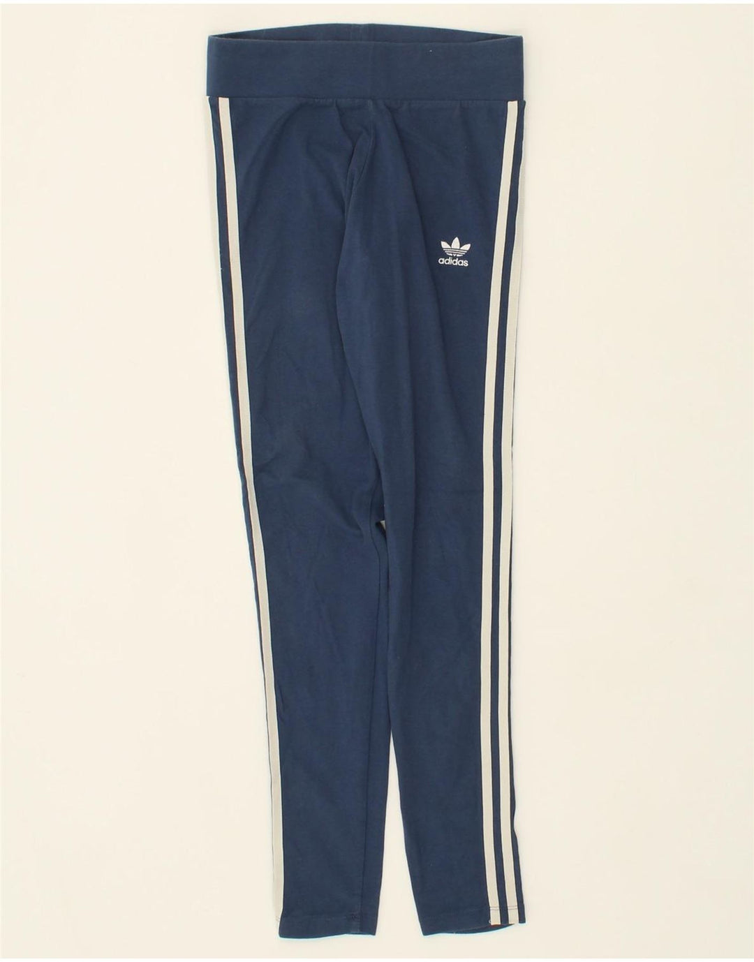 ADIDAS Womens Leggings UK 10 Small Blue Cotton Vintage Adidas and Second-Hand Adidas from Messina Hembry 
