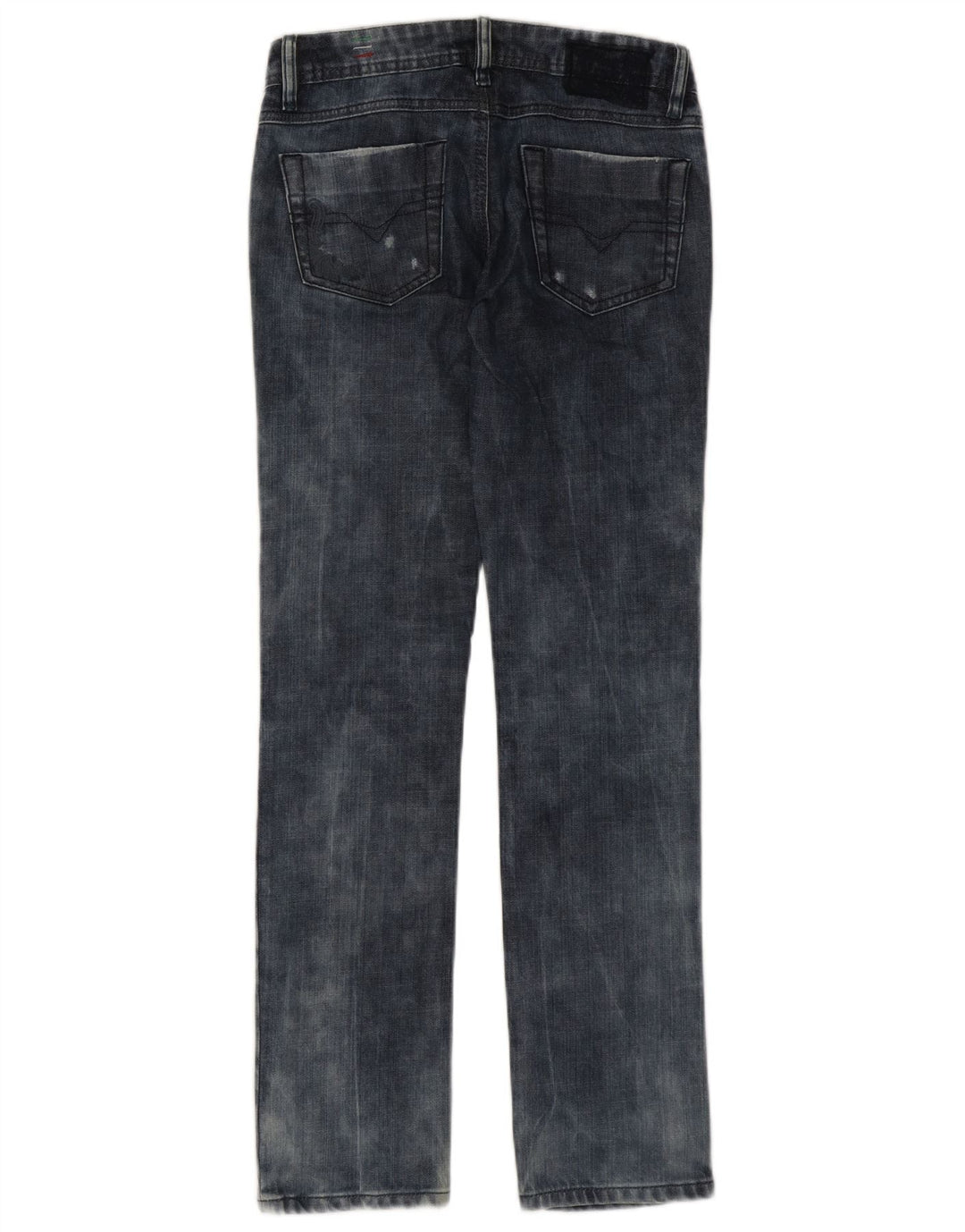 Женские прямые джинсы DIESEL Ronhy Acid Wash W27 L32 Темно-синие