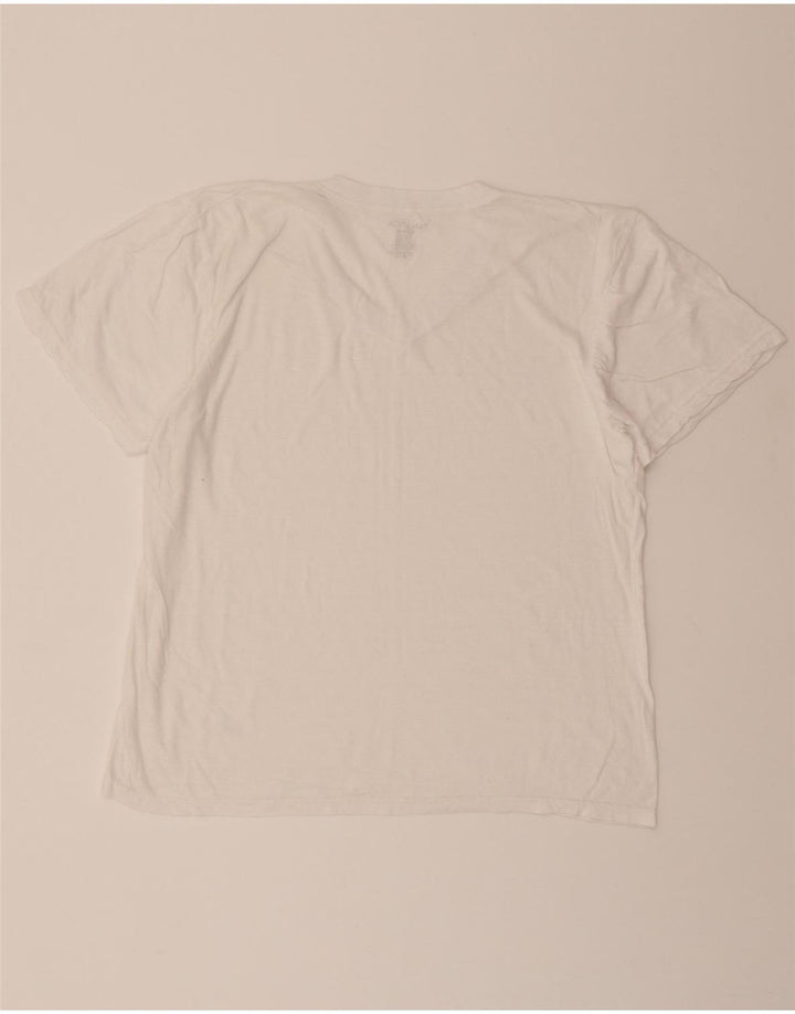 NAUTICA Womens T-Shirt Top UK 14 Medium White Cotton Vintage Nautica and Second-Hand Nautica from Messina Hembry 