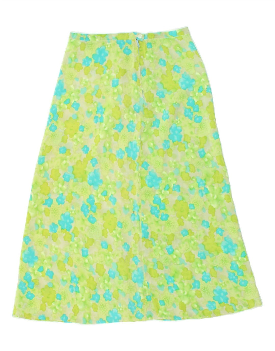 VINTAGE Womens A-Line Skirt W24 XS Green Floral | Vintage Vintage | Thrift | Second-Hand Vintage | Used Clothing | Messina Hembry 
