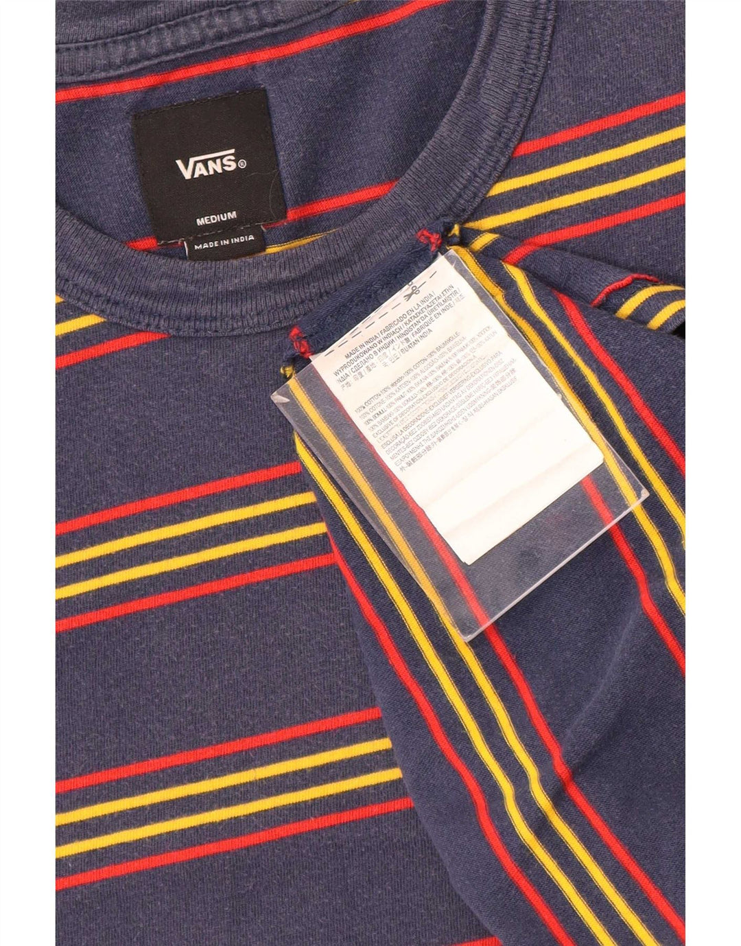 Мужская футболка Vans Top Medium Темно-синяя полоска из хлопка