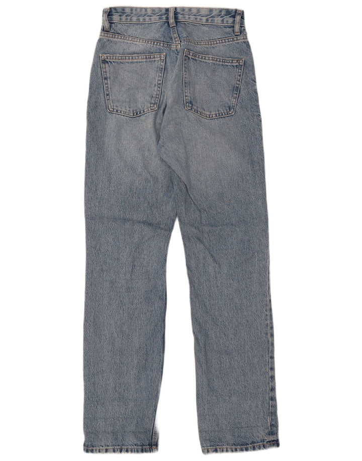 Женские прямые джинсы ZARA EU 34 2XS W24 L30, синий хлопок