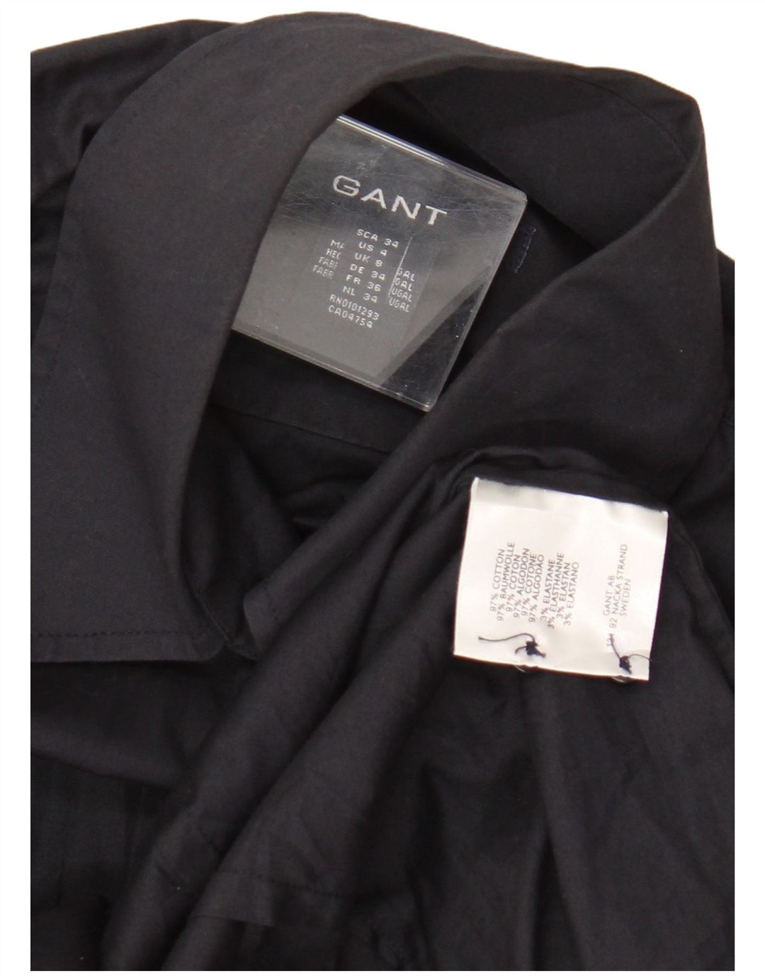 Женская рубашка Gant UK 8, маленькая, темно-синяя, хлопковая