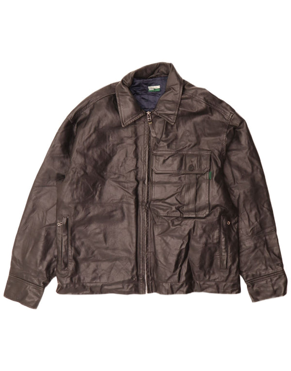Мужская кожаная куртка Paul Smith UK 42 XL черная