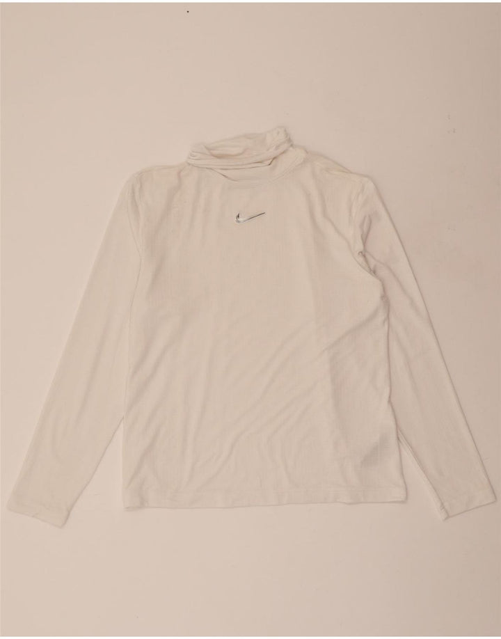 NIKE Womens Roll Neck Top Long Sleeve UK 18 XL White Vintage Nike and Second-Hand Nike from Messina Hembry 
