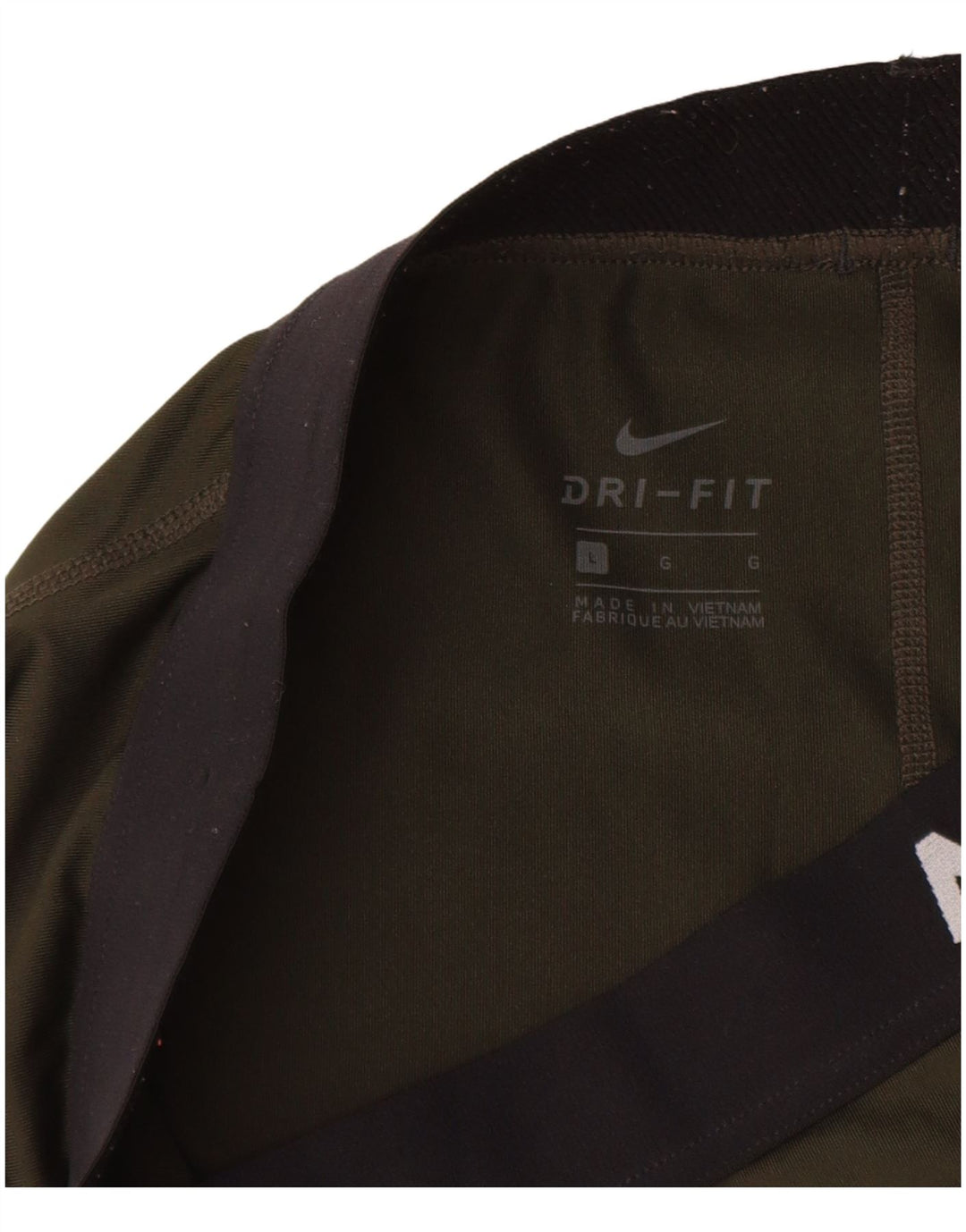 Женские леггинсы с рисунком NIKE Dri Fit UK 14, большой размер, цвет хаки, полиэстер