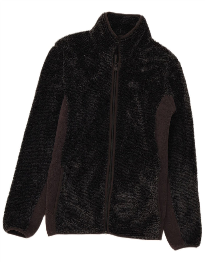 Женская флисовая куртка Jack Wolfskin UK 14, средний серый полиэстер с цветными блоками
