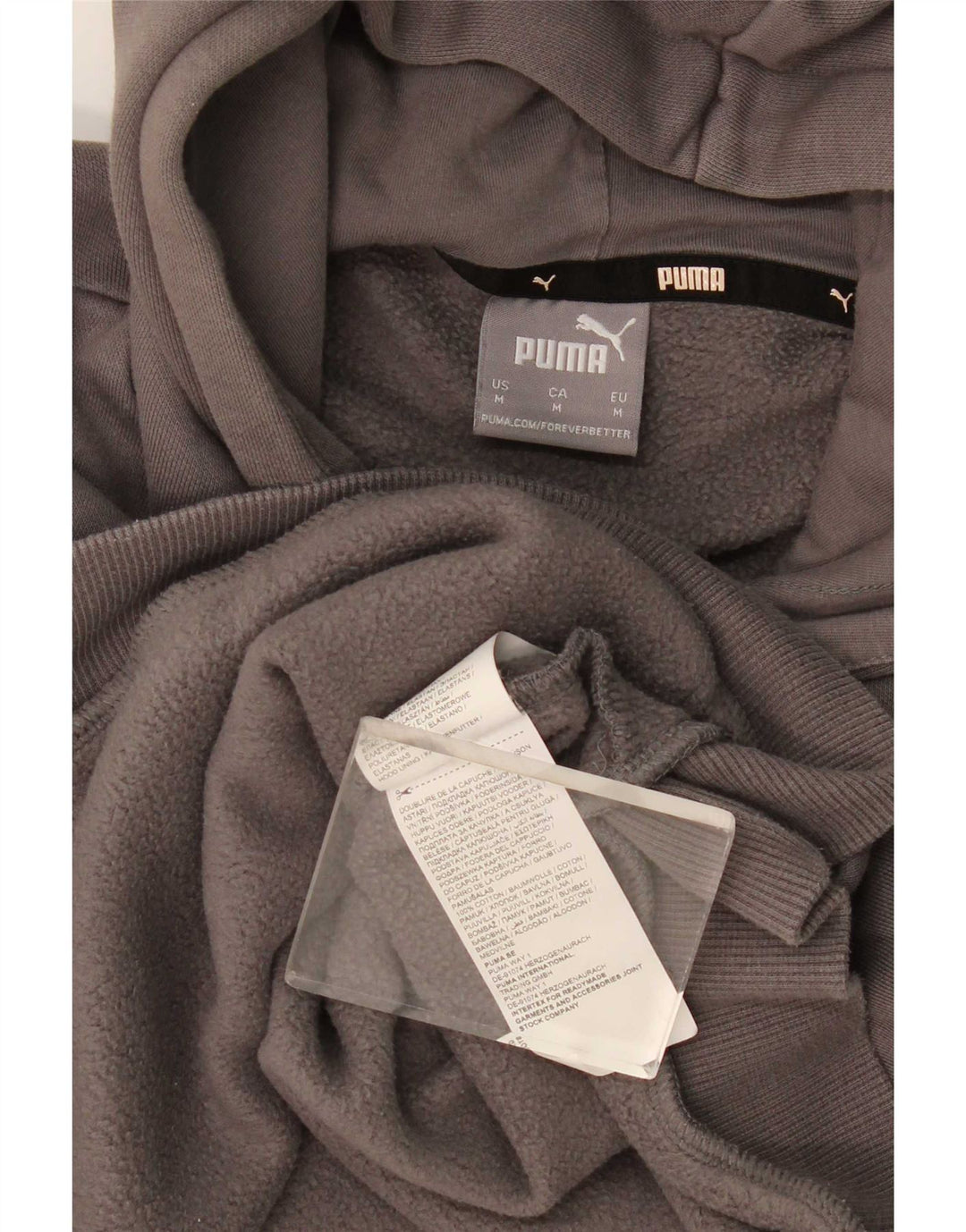 Мужской джемпер с капюшоном Puma серого цвета, хлопок