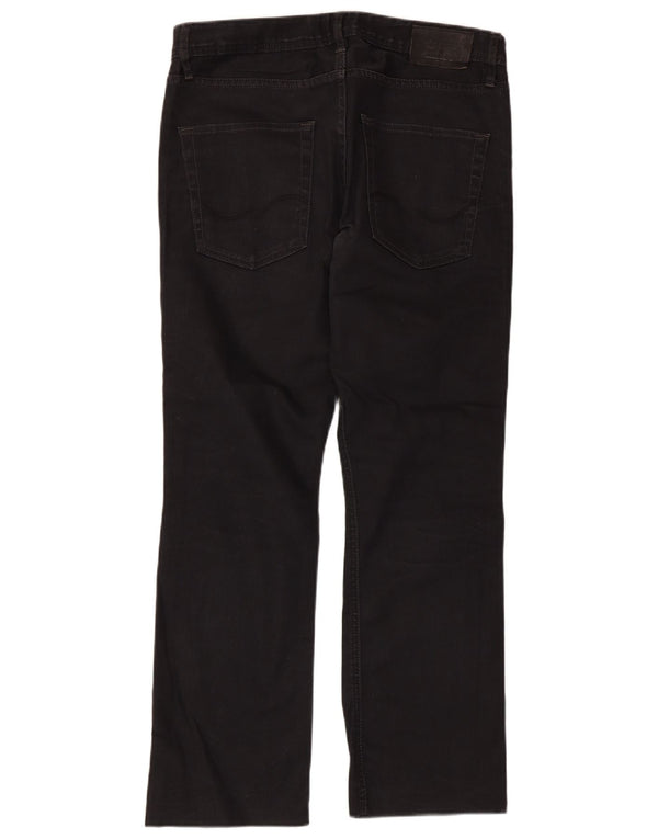 Мужские прямые джинсы Jack & Jones Clark стандартного кроя W33 L28, черный хлопок