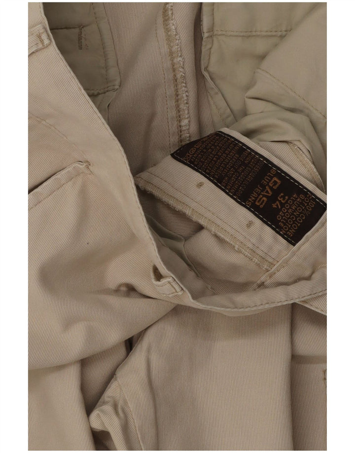 Мужские прямые брюки-карго Gas W34 L32, бежевые, хлопок