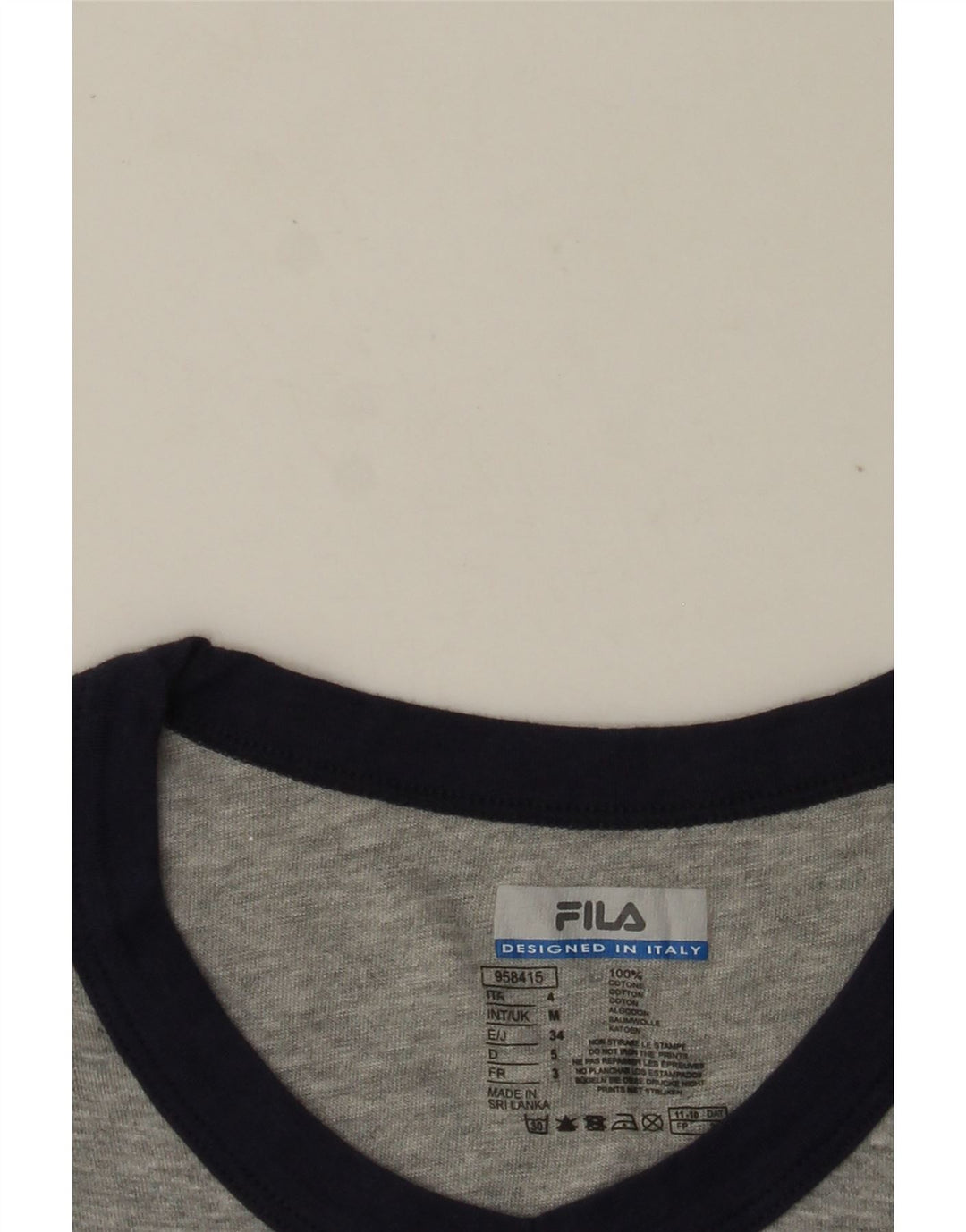 FILA Мужская футболка из хлопка среднего серого цвета