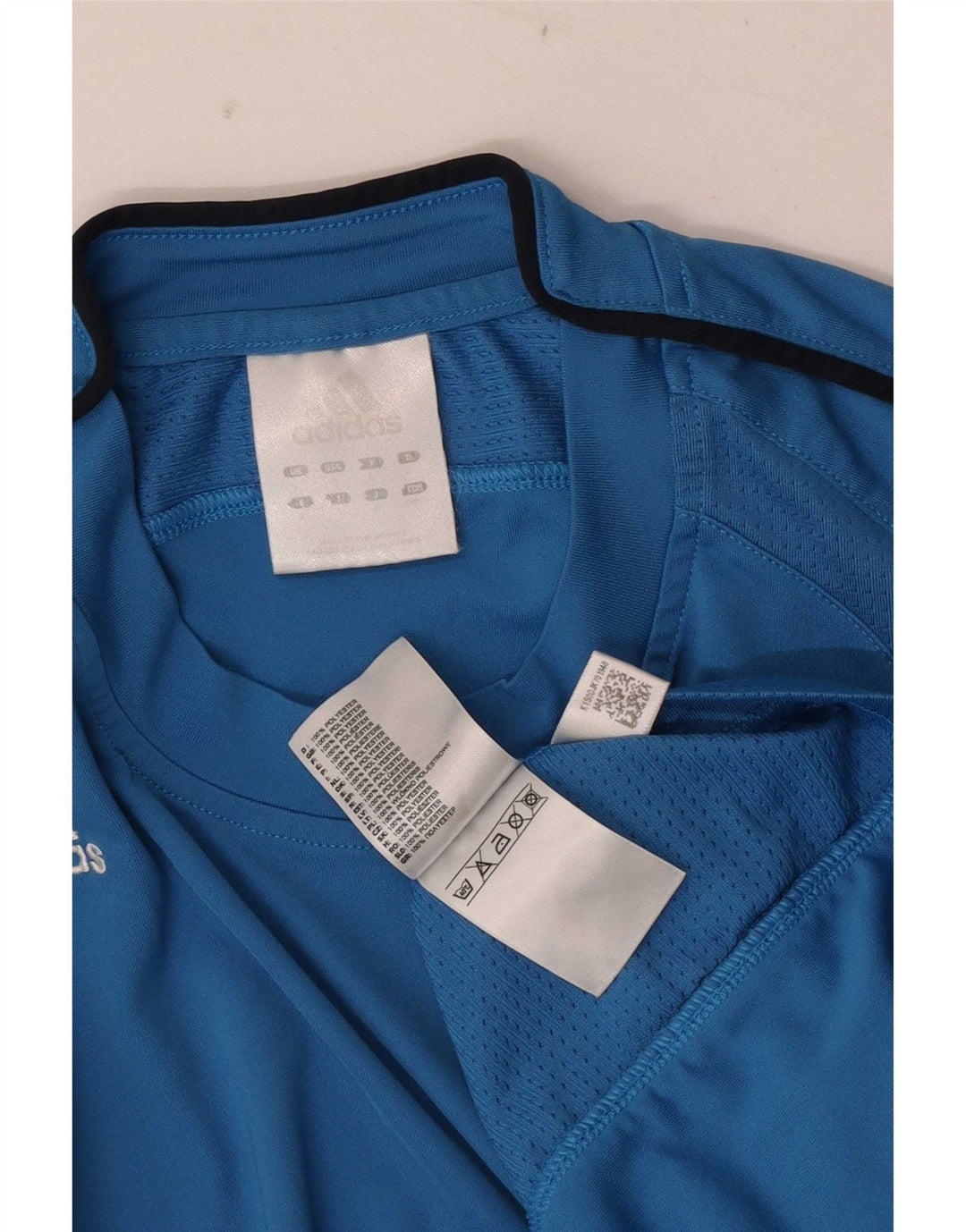 Мужская футболка Adidas Top Small Blue из полиэстера с цветными блоками