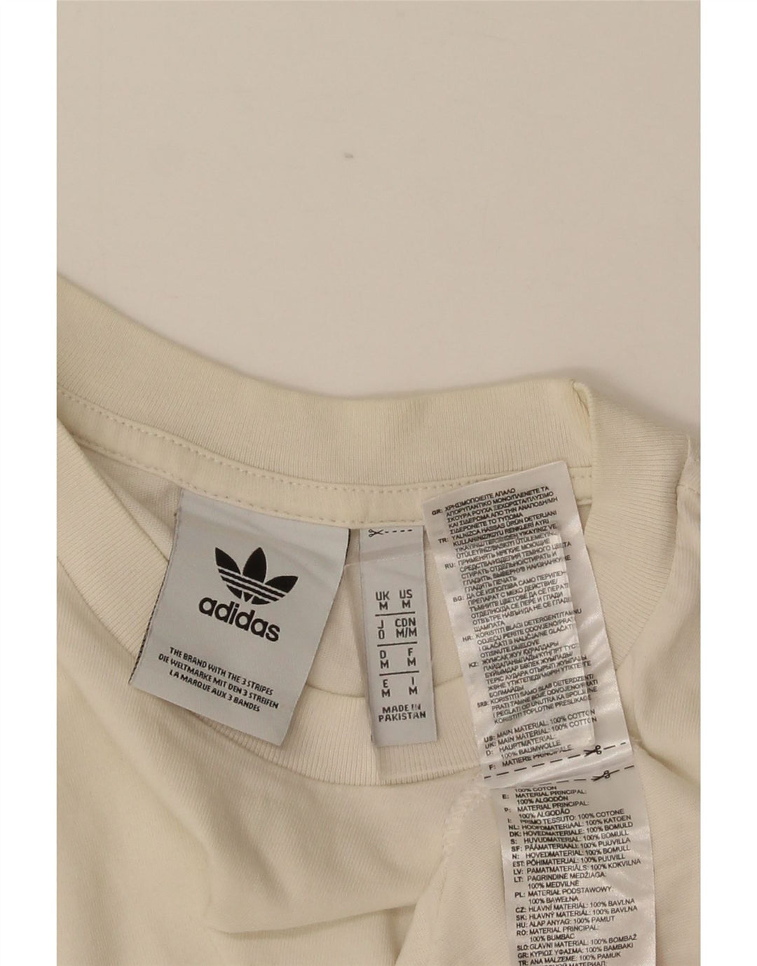 Мужская футболка ADIDAS с рисунком, средний размер, белый хлопок, хлопок