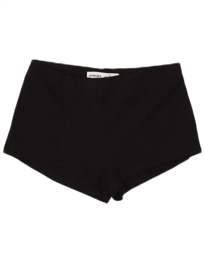 Женские шорты Bershka, большие W32, черные из вискозы