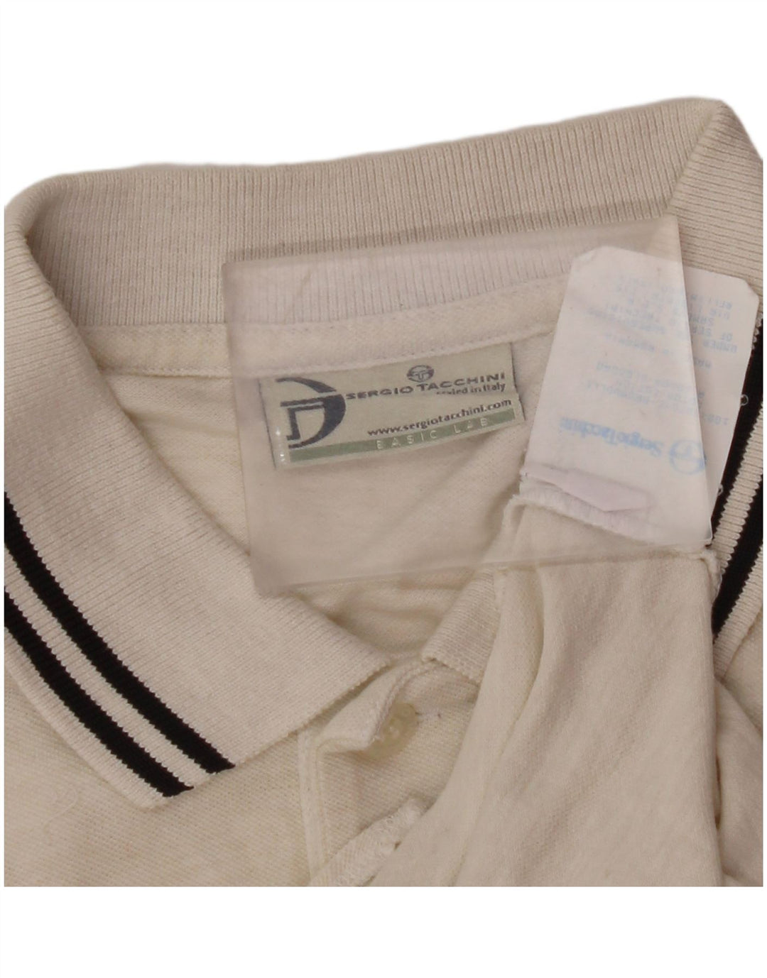 Мужская рубашка поло SERGIO TACCHINI большого размера из хлопка белого цвета
