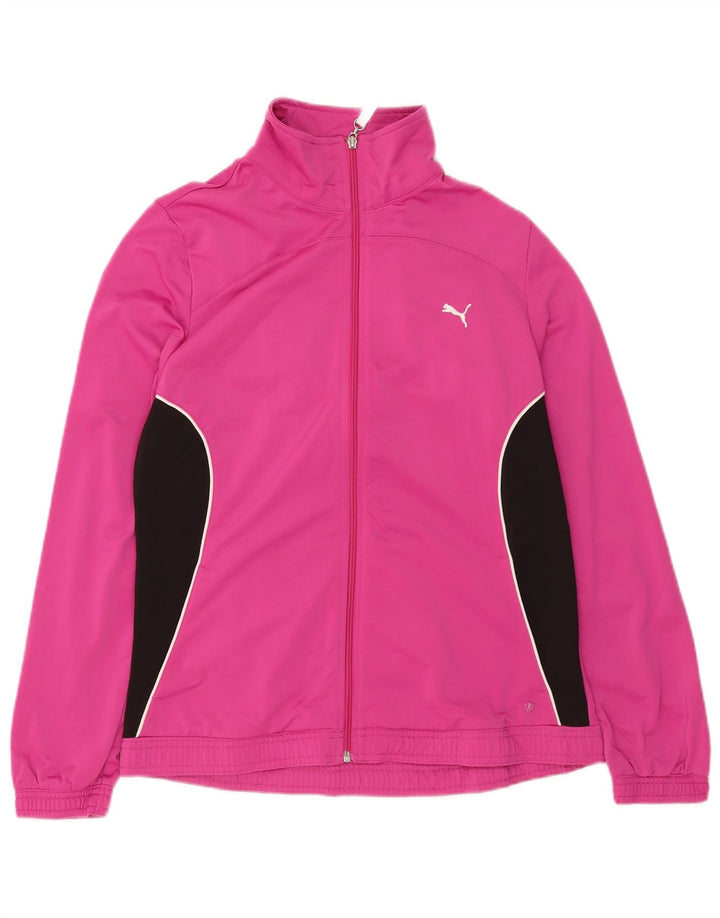 Женский спортивный костюм Puma UK 16, большой розовый полиэстер с цветными блоками
